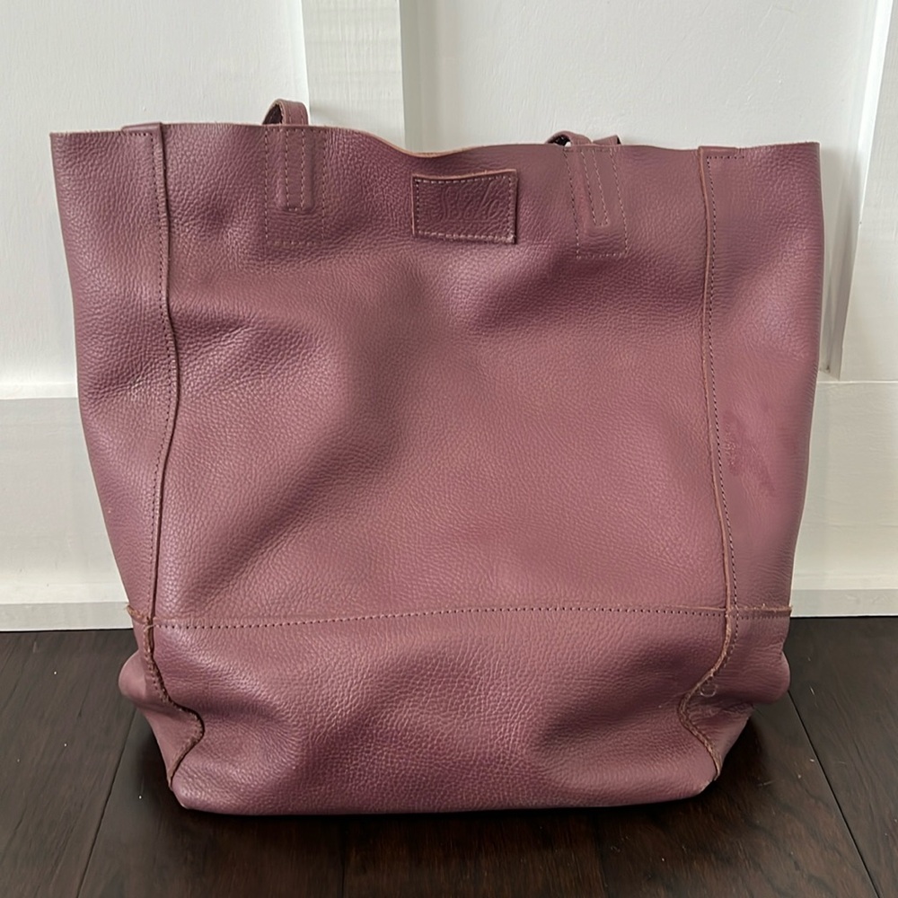 Sseko Mulberry Leather Bucket Bag